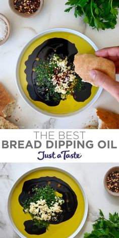 the best bread dipping oil is just as good as it looks in this recipe