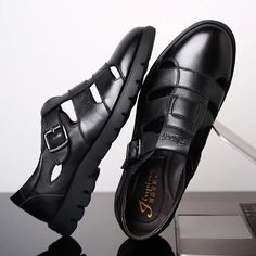 Riquelme Men's Outdoor Sandals | Ultrasellershoes.com – Ultra Seller Shoes Leather Round Toe Sandals For Business, Summer Business Sandals, Leather Business Sandals For Summer, Summer Business Leather Sandals, Summer Business Sandals With Leather Footbed, Gladiator Shoes, Genuine Leather Sandals, Lit Shoes, Brand Name Shoes