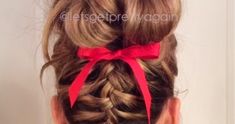 The Upside Down Braid  This look is a braid up the back of your head into a messy bun. SO different and super cute. Begin wit... Upside Braid, Two Braids Style, Step By Step Hair, Braided Hairstyles For School, Upside Down Braid, 2019 Hairstyles, High Fashion Hair, World Hair