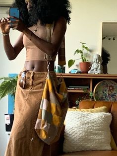 Rustic Clothing Styles, Soft Earthy Aesthetic Outfit, Boho Style Black Women, Bohemian Style Black Women, Bohemian Black Women, Boho Outfits Black Women, Best Feminine Tattoos, Earth Tone Aesthetic