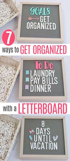 the instructions for how to make an easy diy letter board with wood and yarn