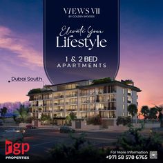 an advertisement for a residential development in west hollywood, california with the words welcome to your life style 1 & 2 bed apartments