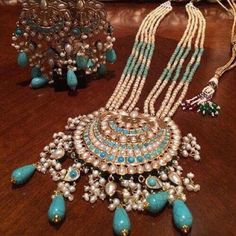 Jewelry | Beautiful Set Necklace And Earrings | Poshmark Elegant Turquoise Jewelry With Stone Work, Turquoise Fusion Jewelry For Wedding, Jewelry Beautiful, Set Necklace, Hand Crafted Jewelry, Crafted Jewelry, Necklace And Earrings, Handcrafted Jewelry, Jewelry Set