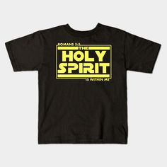 The Holy Spirit Is Within me - Romans 5:5 is a faith based Christian bible verse scripture quote for Christians, youth church pastors, moms, kids, and for the loved one in your life who love religious gifts. -- Choose from our vast selection of kids T-Shirts to match anything from your child's favorite design to unique, funny designs to make the perfect custom graphic children's T-Shirt. Put what they love on Toddler T-Shirts (Ages 1-3) or Youth T-Shirt sizes. Customize to the color they love! … Christian Shirts For Boys, Romans 5 5, Christian Kids Shirts, Scripture Quote, Romans 5, Christian Kids, Christian Bible Verses, Bible Scripture, The Holy Spirit