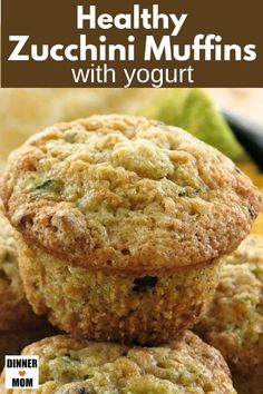 healthy zucchini muffins with yogurt are the perfect snack for lunch