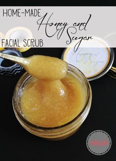 Honey and Sugar facial scrub. The perfect gift. Amazing for your skin! entirelyeventfulday.com #beauty Sugar Facial Scrub, Sugar Scrub For Face, Homemade Scrub, Facial Scrub, Diy Scrub, Scrub Recipe, Facial Scrubs, Mom Tips