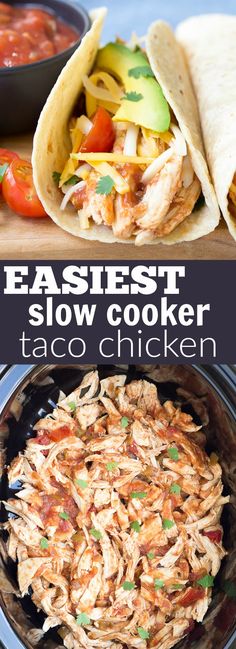 the best slow cooker taco chicken recipe