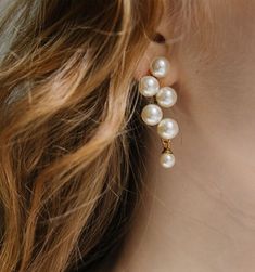 Pearl Hair Accessories, Feminine Earrings, Luxury Hair Accessories, Pearl Headpiece, Metal Choker, Hair Accessories Pearl, Jennifer Behr, Pearl Collection, Indian Earrings