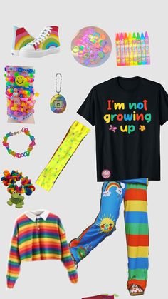 Decora Fashion Outfits, Kidcore Outfit, Clown Clothes, Cute Clown