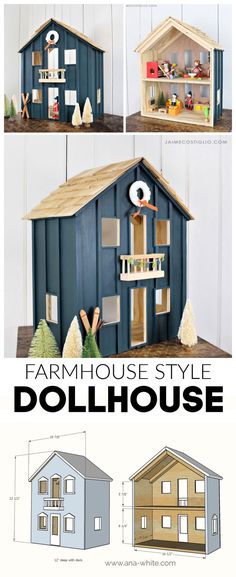 the instructions for how to build a dollhouse