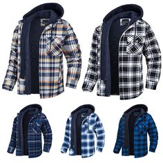 Specifications: 100% Brand new and high quality. Size:S,M,L,XL,XXL,3XL,4XL,5XL Color: dark blue,red,orange,black,blue,royal blue Material: Cotton,Polyester Sleeve length:long sleeve Neckline:hooded Pattern:Plaid Season:winter Note:  1.Due to the light and screen difference, the item's color may be slightly different from the pictures. Please understand.  2.Please allow 2-3% error due to manual measurement.Please make sure you don’t mind before you mid. 3.Size doesn’t fit all.Please carefully che Mens Plaid Flannel, Hoodie Jacket Men, Flannel Hoodie, Plaid Hoodie, Winter Plaid, Mens Flannel Shirt, Winter Hoodies, Outwear Jackets, Mens Plaid