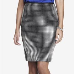 Has Slit In The Back Tan Pencil Skirt, Navy Blue Pencil Skirt, Brown Pencil Skirt, Jean Pencil Skirt, Pencil Skirt Work, Pencil Skirt Casual, Houndstooth Pencil Skirt, White Flares, Stretch Pencil Skirt