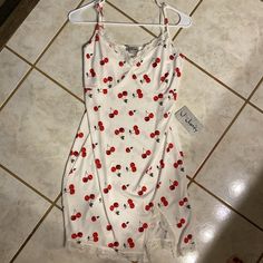 Size Large Cherry Dress. It’s A Mini, With Adjustable Straps. Nwt! Floral Aline Dress, Cherry Dress, Suede Dress, Striped Mini Dress, Small Dress, Long Sleeve Mini, Floral Dress Black, Floral Mini Dress, Long Sleeve Mini Dress