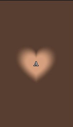 a heart shaped object with the letter a in it's center on a brown background