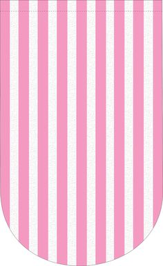 a pink and white striped pot holder with the bottom cut out to look like it has been