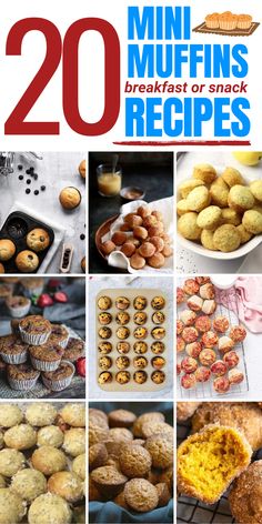 20 mini muffins breakfast or snack recipes