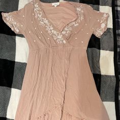 Bought From An Online Boutique (Boheme) Never Worn. Mauve Colored. Bohemian Rayon Mini Dress With Short Sleeves, Bohemian Rayon Mini Dress For Day Out, Bohemian Boho Dress With Short Sleeves For Brunch, Bohemian Rayon Mini Dress For Brunch, Spring Boho Short Sleeve Dress In Rayon, Bohemian Floral Dress, Long Sleeve Boho Dress, Boho Dresses Long, Green Lace Dresses