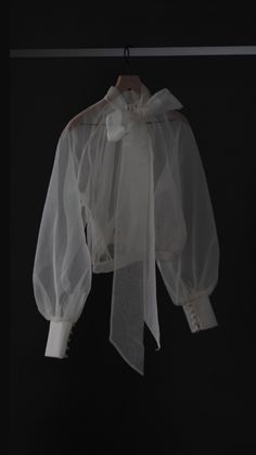 3.5 Organza Blouse Available at A.B. ELLIE Bridal Accessories — A.B. ELLIE Sheer White Top, Dramatic Veil, Job Clothes, Best Gowns, Organza Blouse, Light Silk, Party Mode, Beige Outfit, Bridal Separates