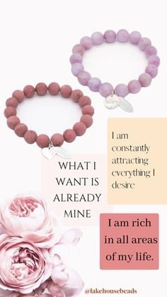 @lakehousebeads #lakehousebeads #crystaljewelry #crystalaesthetic #healingcrystaljewelry #kunzite #rhodonite #manifestation #silverjewelry The Law Of Attraction, Stone Bracelet