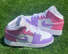 How To Wash Shoes, Air Jordan 1 Mid Gs, Pink Barbie, Jordan 1s, Sneakers Athletic, Pink Sneakers, Air Jordan 1 Mid