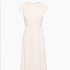 Never Worn, Bought It For A Wedding But Ended Up Wearing Something Else And Can’t Return. Please See 3rd And 4th Pictures For Actual Picture Of Dress Being Sold. They Don’t Sell The Color Anymore So I Couldn’t Find A Stock Image To Use For Cover. Last Picture Is To Show True Color. Feminine Fitted Tea Length Dress For Formal Occasions, Flattering A-line Wedding Dress, Wedding A-line Dress With Flattering Silhouette, Elegant Dresses With Flattering Silhouette For Daywear, Fitted Feminine Tea Length Wedding Dress, Feminine Fitted Tea Length Wedding Dress, Classic Fitted Bridesmaid Dress, Feminine Sheath Wedding Dress, Dressy Short Sleeve Wedding Dress