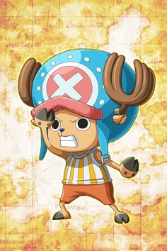 a cartoon character with horns on his head and an eye patch in the middle of it