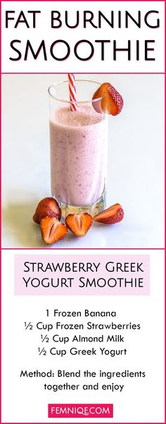 8 Fat Burning Detox Smoothie Drinks - These fat cutter drinks will melt stubborn belly fat even when your sleeping. Mushroom Photography, Greek Yogurt Smoothie, Week Diet Plan, Smoothie Detox, Yogurt Smoothies