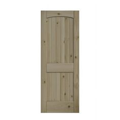 an unfinished wooden door on a white background