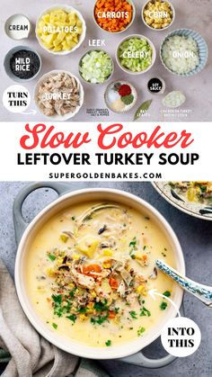 the recipe for slow cooker leftover turkey soup