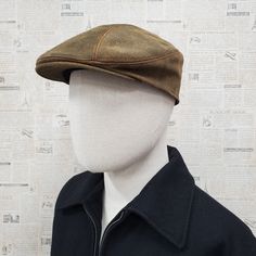 - Classic ivy flat ascot cap style to provide sleek and refined look - Made with genuine pebbled cowhide leather - 12 different colors to match just about any outfit - Available in S/M (56-57cm) or L/XL (58-61cm) with an elastic sweatband to provide a comfortable fit - Sewn Visor - All Emstate products are proudly manufactured in USA. - Please check our storefront for other great headwear products. Leather Flat Cap Hat For Fall, Leather Flat Cap For Fall, Leather Cap For Fall, Classic Brown Flat Cap, Classic Leather Hat With Flat Bill, Classic Leather Flat Bill Hat, Classic Brown Hat With Leather Sweatband, Classic Brown Beret With Curved Brim, Classic Brown Beret With Short Brim