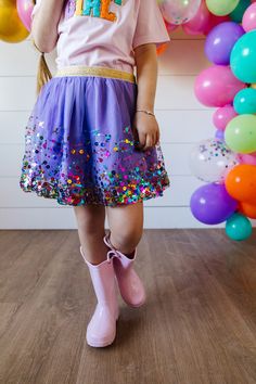 Add some sparkle to your kiddo's look with Sweet Wink's Lavender Confetti Tutu! Crafted with soft tulle and cotton lining, this twirly tutu is perfect for a celebration or any day fun. Plus, shed-free embellishments mean no glittery mess! Twirl your way to stylish outfitting all day! ﻿From Sweet Wink, for ages 3 and up Lavender Confetti, Tulle Tutu Skirt, Tulle Tutu, Soft Tulle, Tutu Skirt, Confetti, Stylish Outfits, Embellishments, Lavender