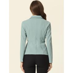 The curved hem and a fitted waist, make this formal blazer different from other blazers and add a stylish twist. Keep your work-wear wardrobe up-to-date by adding this pretty blazer. Pair it with a range of blouses and jeans, a pencil skirt, or cigarette pants, and show off your charming effortless OL style. This blazer suit jacket features a single-breasted design, a fitted waist, and regular hip-length, which make it comfortable for all-day wear. The lapel collar neckline and straight-cut cuff Fitted Button-up Office Blazer, Fitted Button-up Blazer For Office, Fitted Single Button Office Lady Blazer, Office Lady Style Blazer With Suit Collar, Tailored Solid Color Office Lady Blazer, Fitted Office Blazer With Lapel Collar, Office Lady Blazer With Lapel Collar, Fitted Blazer With Buttons For Office Lady, Tailored Solid Color Blazer For Office