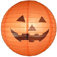 16 Happy Jack-O-Lantern Paper Lantern - PaperLanternStore.com - Paper Lanterns, Decor, Party Lights & More Party Lights Decoration, Unique Wedding Decorations, Easy Outdoor Halloween Decorations, Outside Halloween Decorations, Paper Lantern Decor, Chinese Paper Lanterns, Halloween Decorations For Kids, Halloween Outside, Round Paper Lanterns