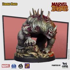 Painting Warhammer, Rhino Painting, Zombie Army, Comic Books Art, Lion Sculpture, Art Painting