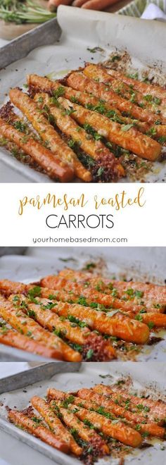 carrots with parmesan and herbs on top