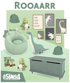 an advertisement for a children's room with dinosaurs