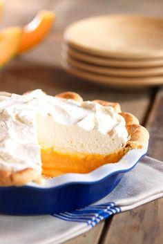 a pie sitting on top of a wooden table