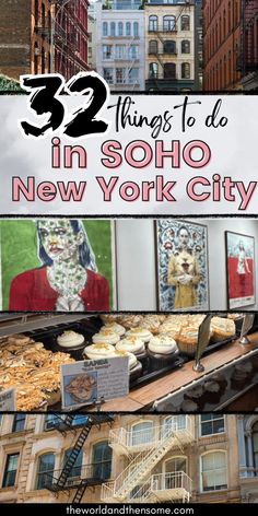 a montage of images showing the different side of Soho in NYC. Best Restaurants In Soho Nyc, Soho Nyc Things To Do In, Soho Manhattan Nyc, What To Do In Soho Nyc, Where To Shop In Nyc, Soho Restaurants Nyc, Nyc Ideas Things To Do, Soho New York Things To Do, Shopping In Soho Nyc