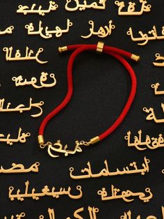 1 Pc Personalized Arabic Name Bracelet Hand-Woven Arabic Name Bracelet Female Birthday Jewelry Gift Multicolor    Stainless Steel     Women Fashion Jewelry, size features are:Bust: ,Length: ,Sleeve Length: Customized Red Wristband For Gift, Personalized Red Wristband Gift, Customized Red Name Bracelet As A Gift, Customized Red Name Bracelet As Gift, Customized Red Name Bracelet For Gift, Birthday Jewelry, Watches Women Fashion, Birthday Jewelry Gift, Name Bracelet