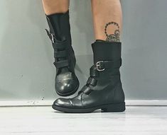 Woman Boots, Genuine Black Boots, Extravagant shoes, Combat Boots, All seasons Shoes, Ankle Leather Boots, Gothic Boots, Flat Boots ❤️ Extravagant designs and high quality fabrics! ❤️ Materials & Care Genuine Leather Clean with a soft cloth and cold water ❤️ Shipping ✈ Ready to ship The time I need to prepare an order for shipping varies. For details, see individual items. Priority shipping is used for all our packages: STANDARD SHIPPING * Shipping to USA & Canada - 10-20 business days * Edgy Ankle-high Moto Boots With Leather Sole, Extravagant Shoes, Shoes Combat Boots, Loose Cotton Pants, Ankle Leather Boots, Steampunk Shoes, Grunge Boots, Woman Boots, Womens Costume