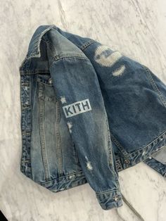 KITH KIDS Denim Logo Jean Jacket Destructed Denim Size 8 / 9  | eBay Kids Denim, Brands Outlet, Kids Boys, Boy's Clothing, Jean Jacket, Things To Sell, ? Logo, Clothes