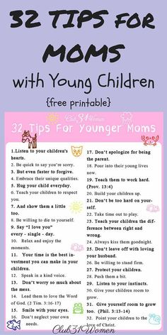 a printable baby shower game with the words'tips for younger moms '