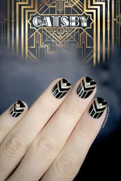 the great gatsby nails Great Gatsby Nails, Orange Nails, Prom Nails, The Great Gatsby, 3d Nail Art, Nail Art Tutorial