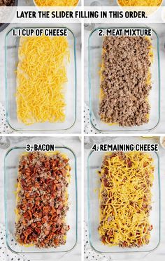 six steps to make an enchilada casserole with cheese and ground beef