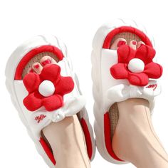 Teddy Flower Toe Slippers ﻿are the ideal pair of Slippers for everyday use. It is made with ultra lightweight and soft cushy materials, your feet will remain comfortable throughout the day with these on. Each pair comes with a lovely flower that sits on top of the strap. It can be used outdoor as well. FEATURES: Style Concise Season Summer/Spring Sole Flat Vamp material EVA Size US ( 5.5 - 12) COMFORTABLE MATERIAL: The Flower Open Toe Slippers are made of high-density material. These are light, Comfortable Eva Slippers With Round Toe, Comfortable Non-slip Sandals, Comfortable Non-slip Foam Sandals, Comfortable Eva Slide Slippers, Comfortable Slide Slippers In Eva Material, White Flat Eva Slippers, Casual Sandals With Soft Round Toe, Casual Sandals With Round Toe And Soft Details, Casual Sandals With Round Toe And Soft Sole