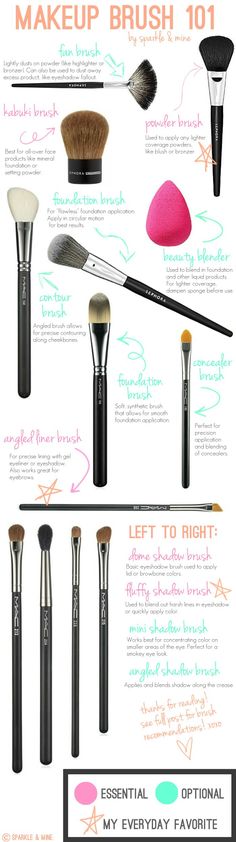 Makeup Brush 101! Oh my gosh, where has this pin been all my life?! Icon Makeup, Tools Wallpaper, Background Makeup, Tools Background, Tools Clipart, Tools Illustration, Tools Photography, Tools Logo, Drawing Makeup