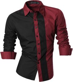 Jeansian Mens Shirts Dress Casual Slim Fit Fashion Tops 4 Colors 5 Sizes Z017 #Jeansian #Western Men's Shirts And Tops, Fit Fashion, Shirt Dress Casual, Mens Fashion Trends, Slim Fit Men, Stylish Shirts, Shirt Pattern