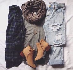 Blue Flannel Outfit, Flannel Outfit, Blue Flannel, Portobello, Outfit Idea, Sweater Weather