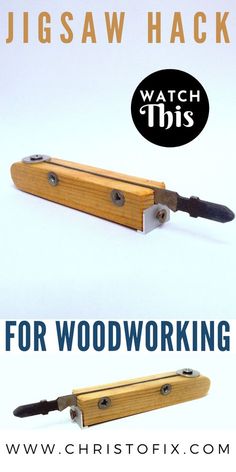 two different types of woodworking tools with the words watch this for woodworking on them