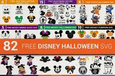 the disney halloween svg bundle is shown